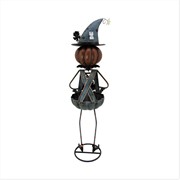 Zaer Ltd. International 42.5" Tall Metal Pumpkin Witch with Owl Candy Holder ZR190341 View 8