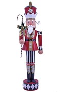 Zaer Ltd. International 61"Tall Iron Christmas Nutcracker with Candy Cane & LED Light "Harry" ZR190659 View 8