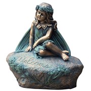 Zaer Ltd International 25.5" Tall Magnesium Sitting Fairy Statue "Iris" ZR339026 View 8
