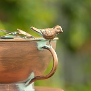 Zaer Ltd. International 63" Tall Tea Cup Birdhouse Garden Stake in Antique Copper LS213027 View 8
