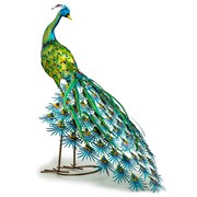 Zaer Ltd. International Pre-Order: Set of 2 Large Colorful Peacocks with Jewels "Royal and Sapphire" ZR140242-SET View 8