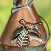 Zaer Ltd. International Hanging Iron Bird Feeder with Antique Copper Finish "Silo" LS213031 View 8