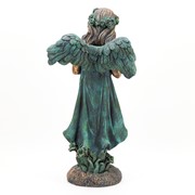 Zaer Ltd International 39" Tall Magnesium Angel Statue Holding Cat in Antique Bronze "Nicole" ZR341539-BZ View 8