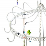 Zaer Ltd. International Elegant Hanging Chandelier Display Decoration with Hooks in White "London 1820" ZR191023-AW View 8
