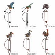 Zaer Ltd International Set/6 Assorted Bird Metal Rocking Stakes ZR120200-SET View 8