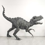 Zaer Ltd International 7.3ft Tall Giant Metal Tyrannosaurus Rex Garden Statue "Chompers" ZR220916 View 8