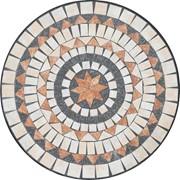 Zaer Ltd. International "Sedona" 22in. Tall Mosaic Pedestal Plant Stand - Tan & Blue ZR850215 View 8