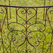 Zaer Ltd. International 10ft. Tall Round Iron Gazebo with Side Walls in Antique Bronze "Tatiana" ZR161596-BZ View 8