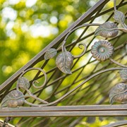 Zaer Ltd International 9.5ft. Iron Garden Arch with Embellished Trellis in Antique Bronze "London 1820" ZR220403-BZ View 8
