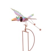 Zaer Ltd International Set of 6 Assorted Colorful Metal Rocking Bird Garden Stakes ZR208700-SET View 8