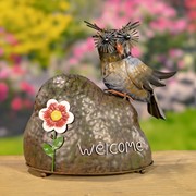 Zaer Ltd. International Set of 6 Metal Welcome Decorative Rock Accents with Assorted Animals ZR208800-SET View 8