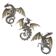Zaer Ltd. International 32.75" Tall Metal Serpentine Dragon Wall Decoration "Shesha" ZR240624 View 8