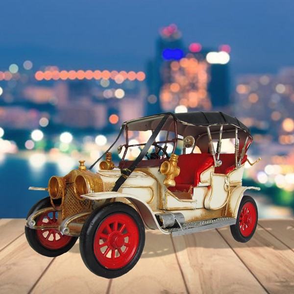 Zaer Ltd 1910s Style Yellow Convertible Vintage Style Vehicle Decorations