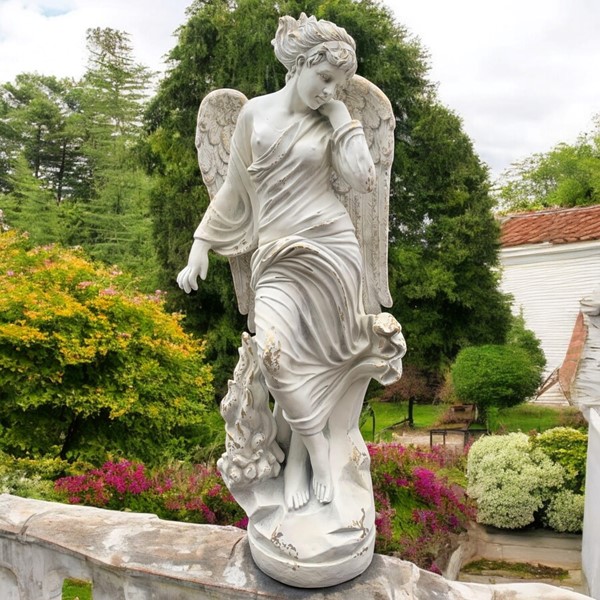 Pre-Order: 63" Tall Magnesium Angel Statue in Antique Grey "Lillith"